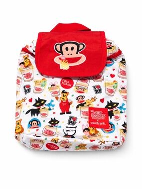 Paul Frank Red & White Julius Cup Noodles Print Backpack